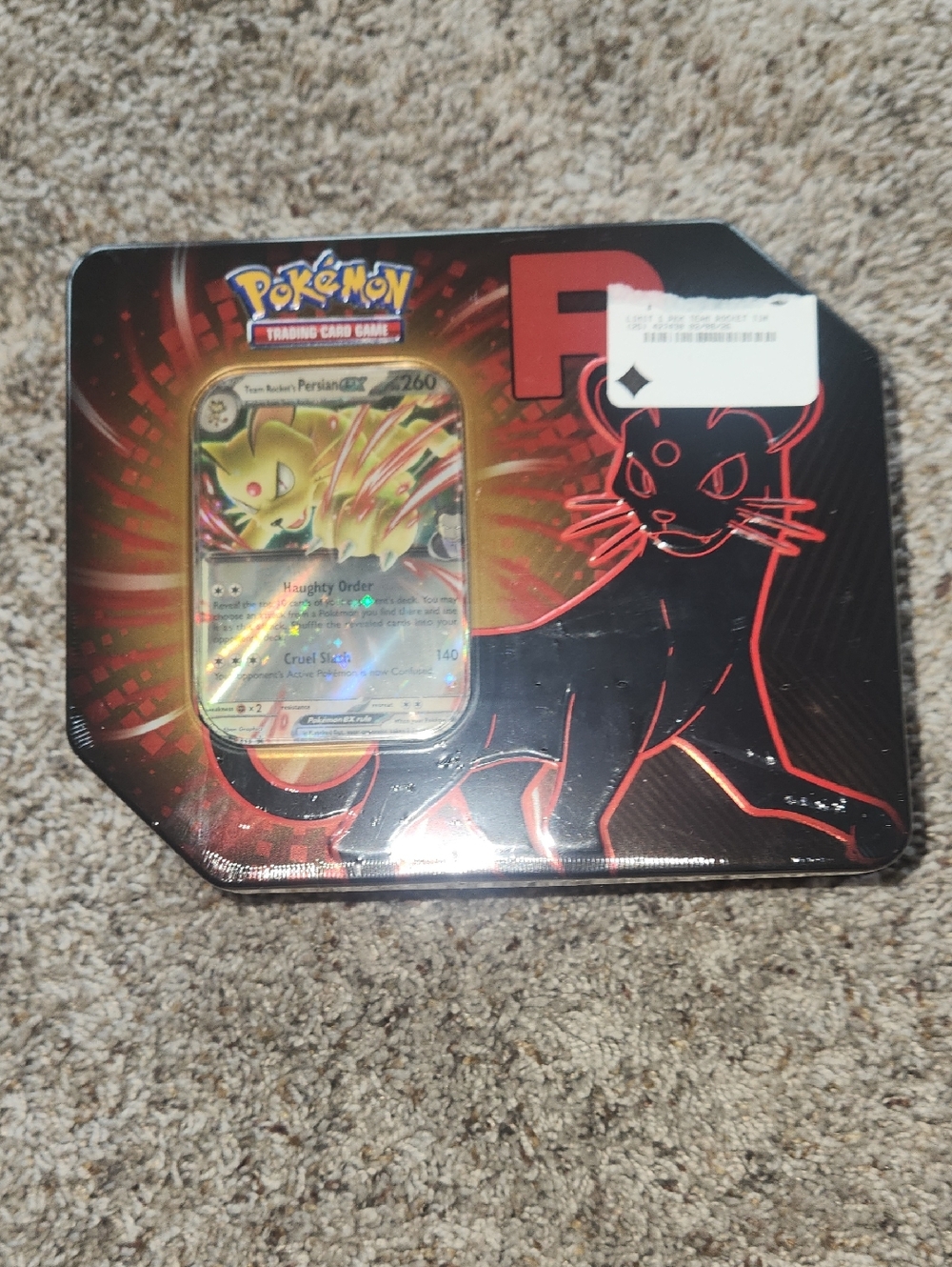 NWT Authentic Pokemon Red and Black Team Rocket Premium Tin